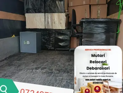 Mutari Bucuresti TOATE Sectoarele 1-6 + Ilfov Complet NON-STOP 0724977790
